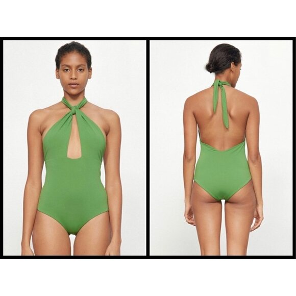 💕MARA HOFFMAN💕 Namya One-Piece Halter Swimsuit L - Picture 1 of 16